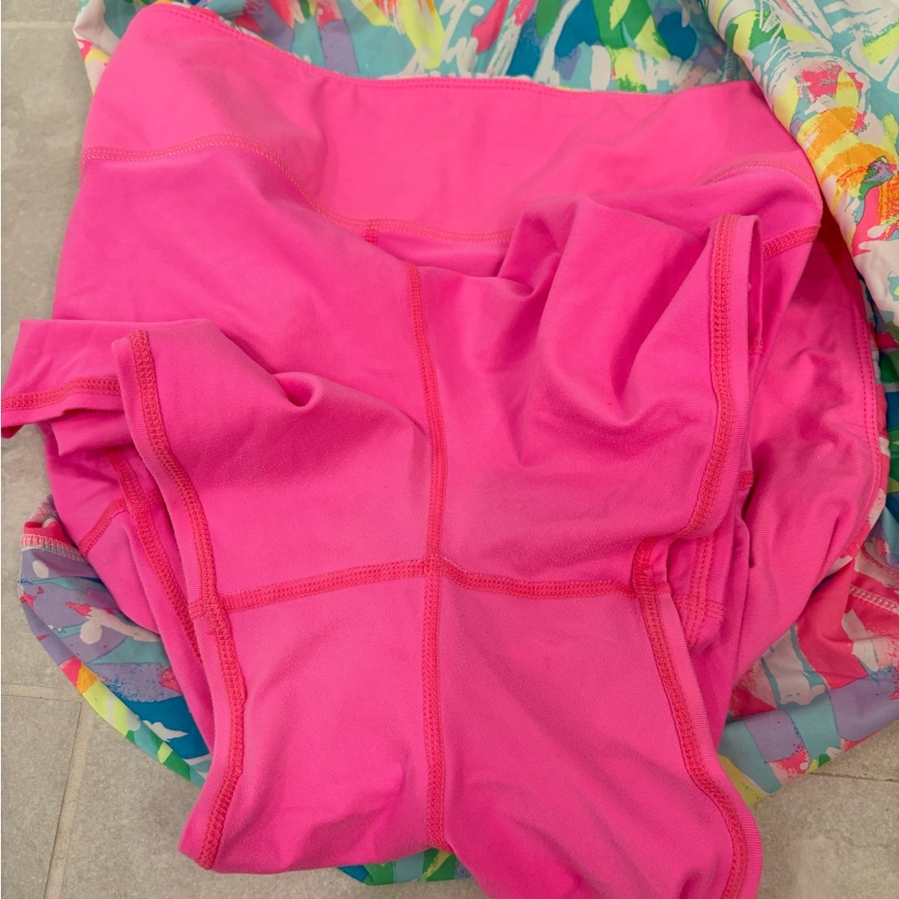 Lilly Pulitzer Luxletic Josephine Skirt Skort in Multi Sparkling Sands Size XL - Picture 9 of 10